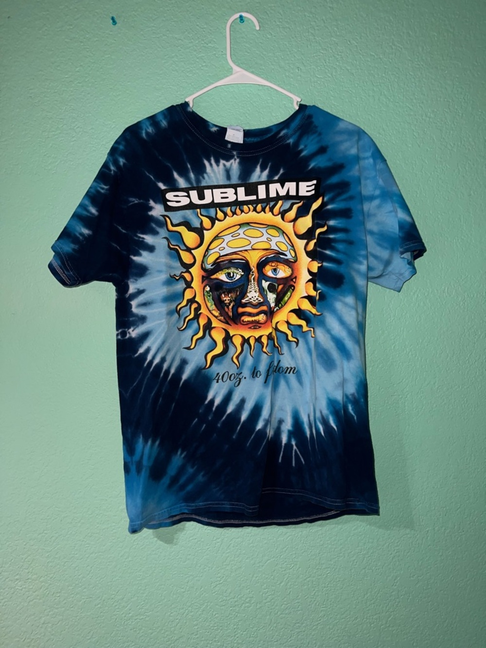 Sublime Blue & White Tie-Dye Graphic Tee